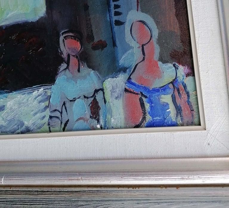 Mid Century Modern Swedish Artist ‘Figures In A Southern Street’ photo furniture