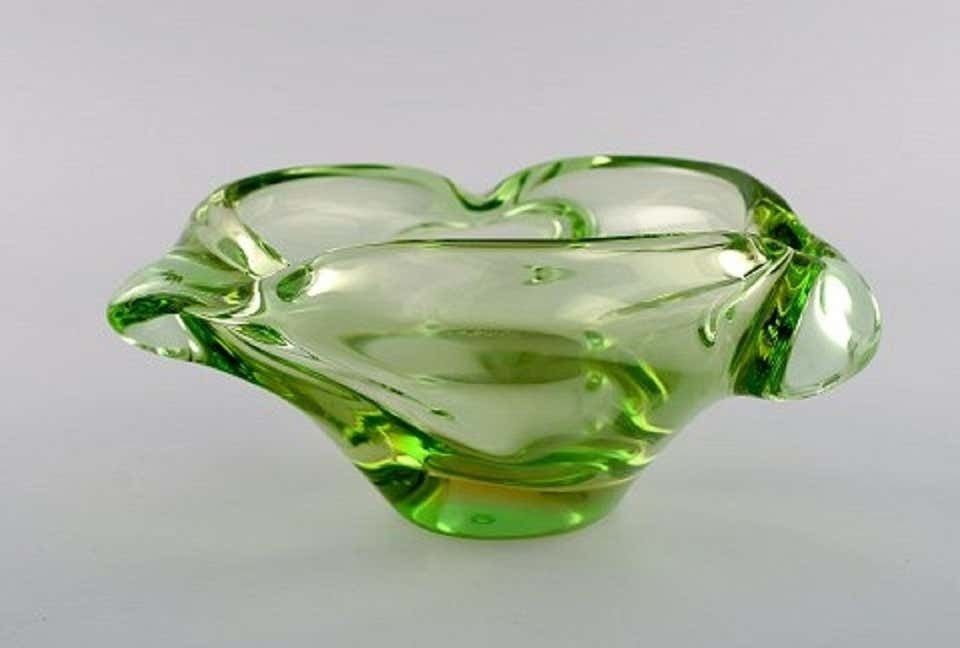Green Murano Bowl In Mouth Blown Art Glass, 1960s photo vinterior