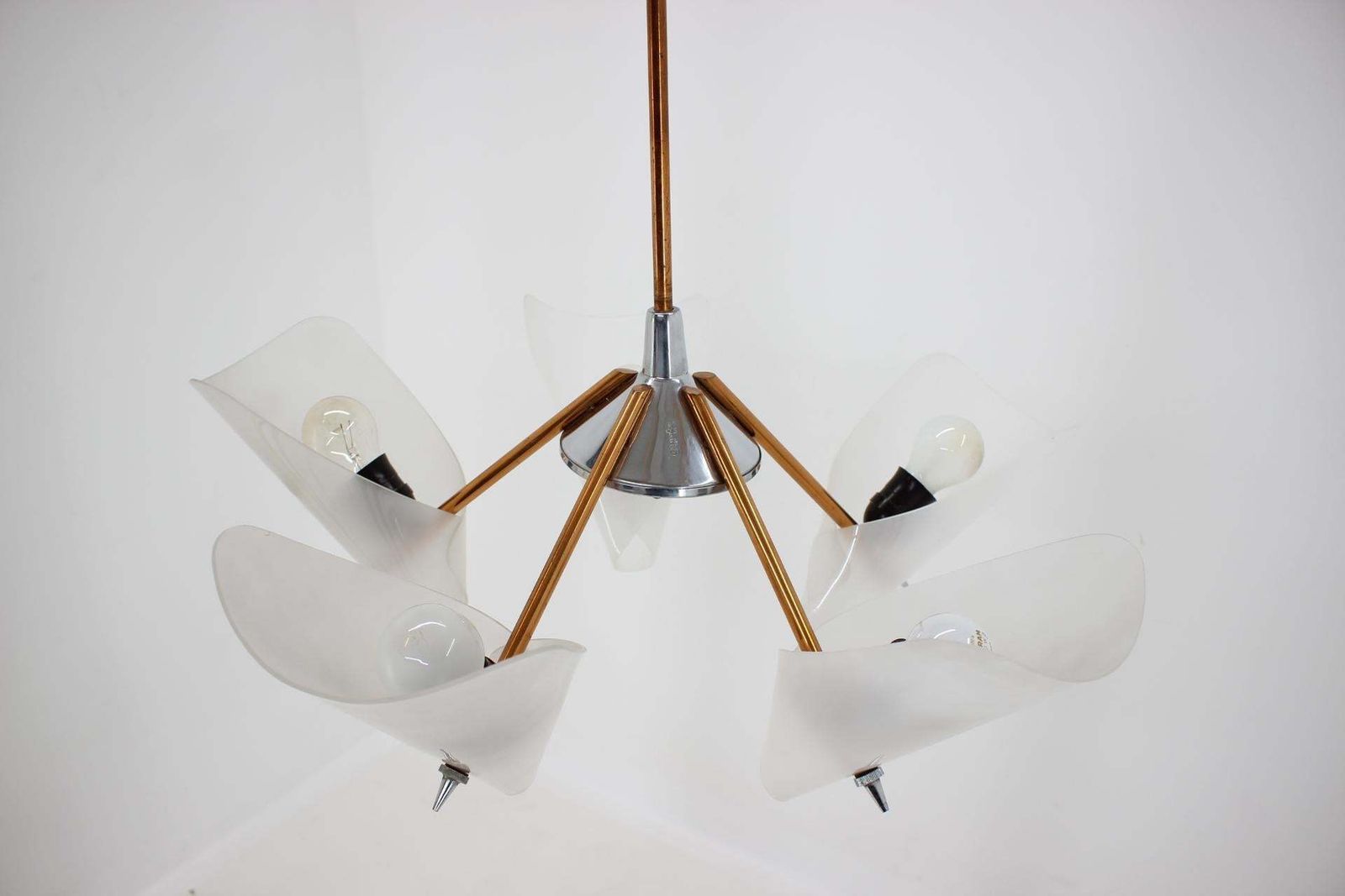 Design Midcentury Brass Pendant / Chandelier   Around 1960s photo for sale