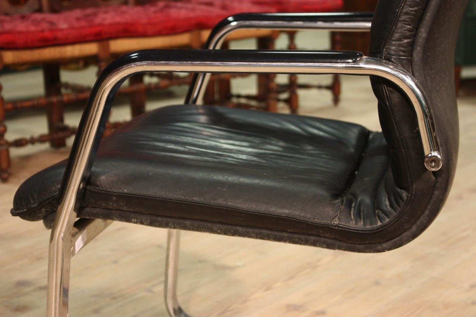 Designer Armchair In Plastic And Fake Leather photo buy