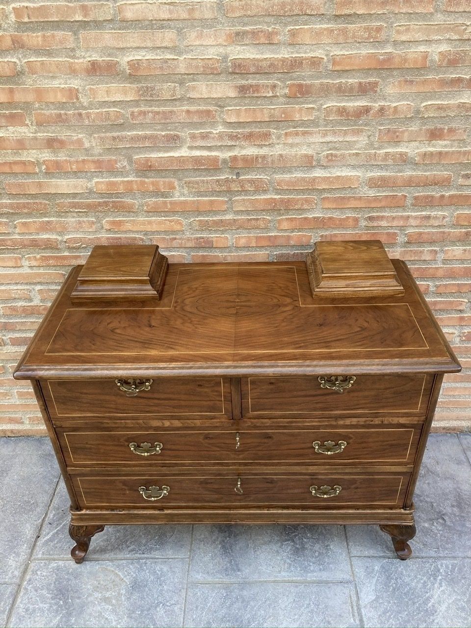 Late 19 Century Walnut And Marquetry Commode Chests Of Drawers, Circa 1890 photo furniture