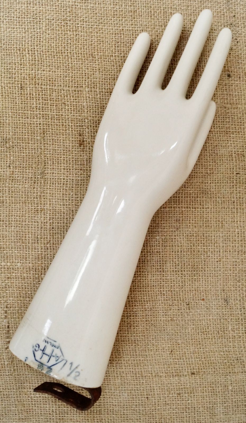 Vintage Porcelain Ahg Latex Glove Mould photo Art