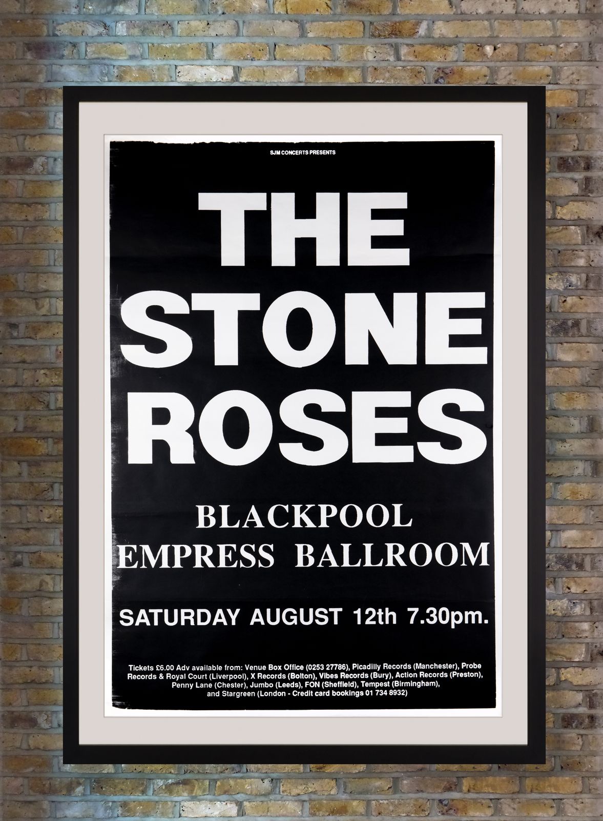 The Stone Roses Original Vintage Concert Poster For The Empress Ballroom, Blackpool, 1989 photo furniture