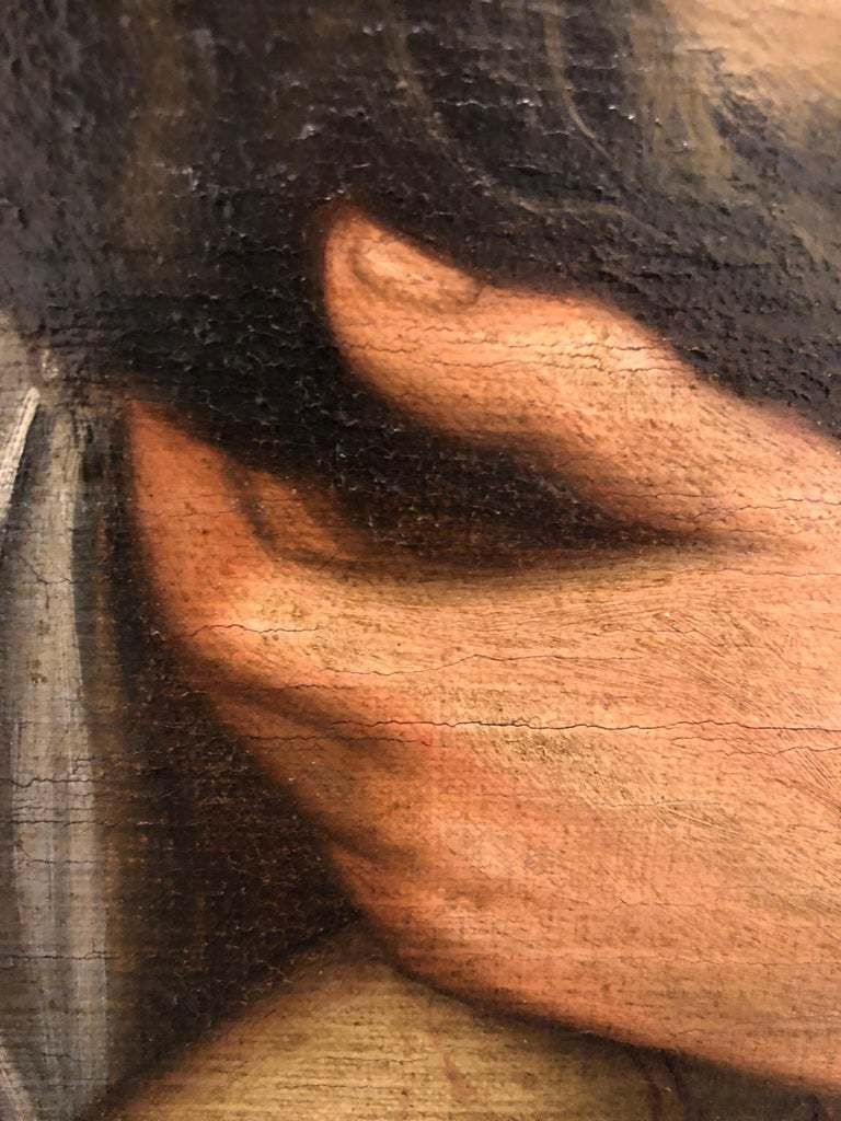 photo for sale Spanish School Early 17th Century Oil Painting Of Christ And The Virgin Mary