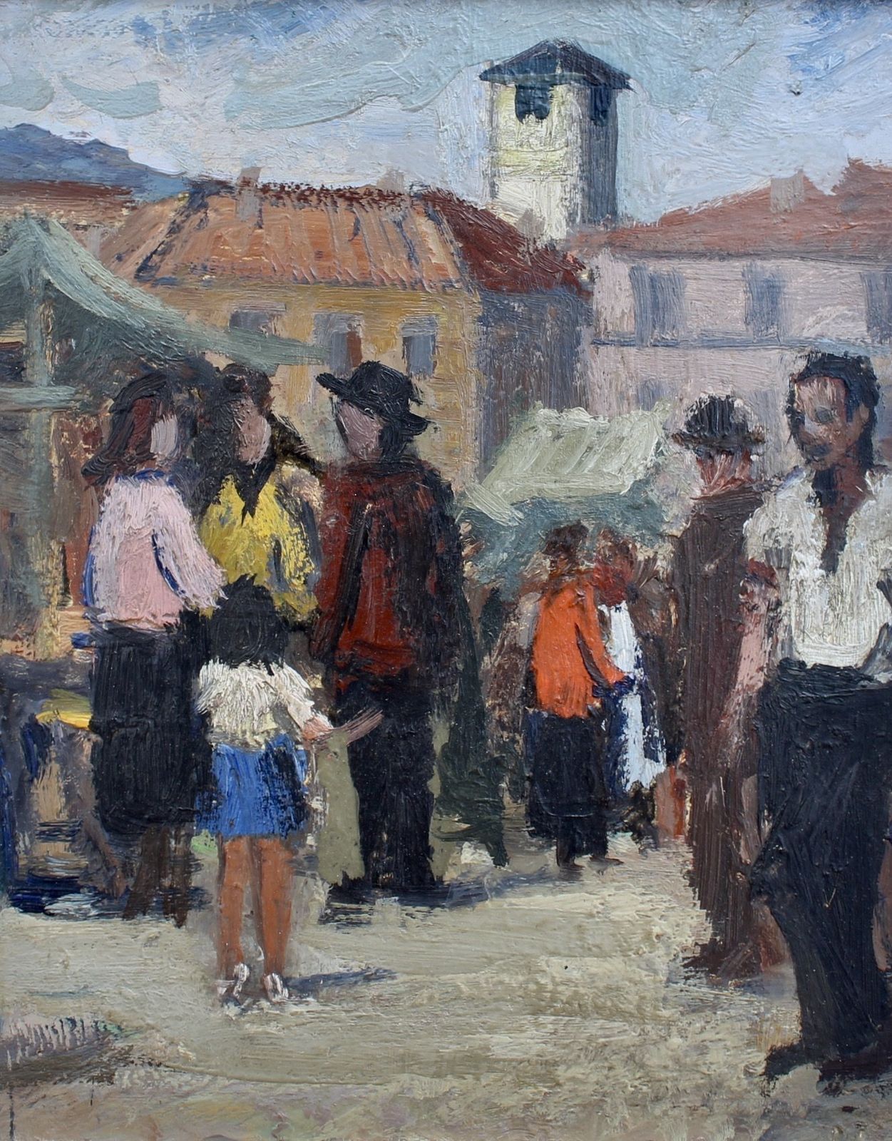 Market Day In Piazza Grande Locarno Switzerland' (1947 48) photo for sale