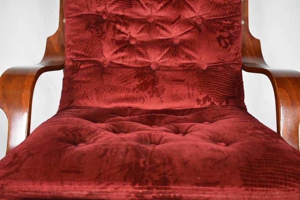 photo vinterior Scandinavian Set Of Armchair And Tabouret , 1960s