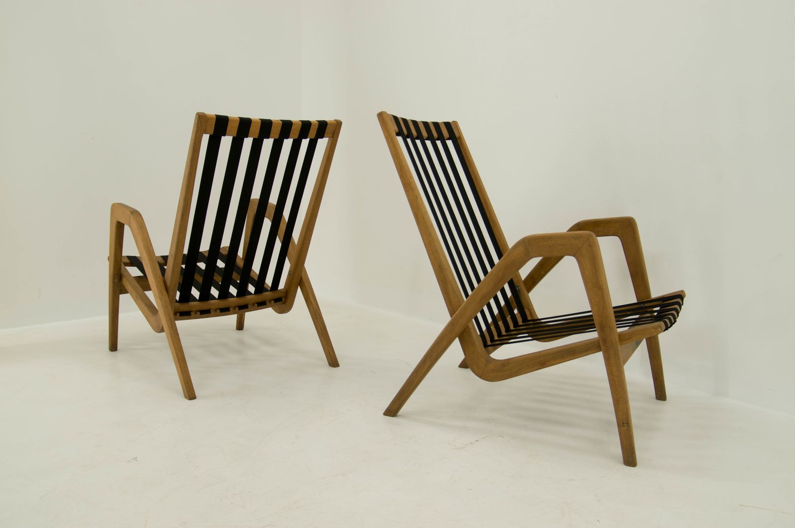 Ultra Rare Set Of Film Inventory Armchairs By Jan Vanek, 1950s photo vinterior