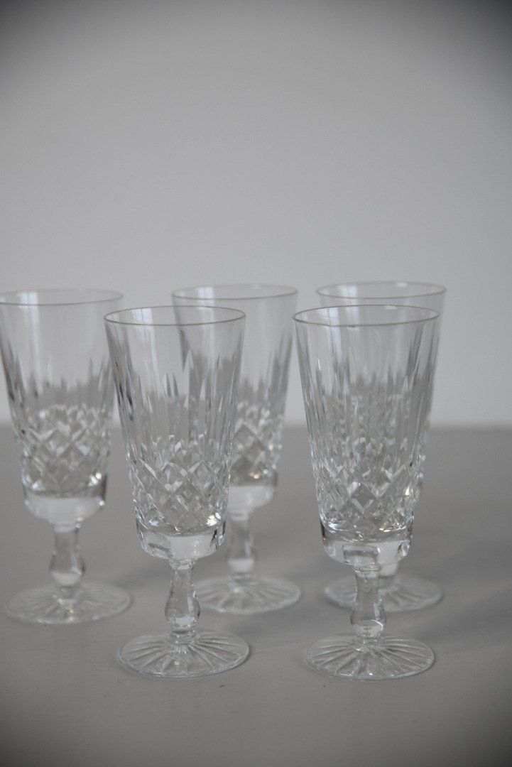 5 Cut Glass Champagne Glasses photo buy
