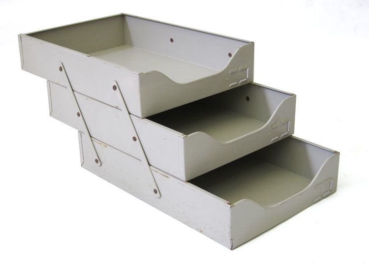 Bauhaus Style Vintage Industrial Lettertray