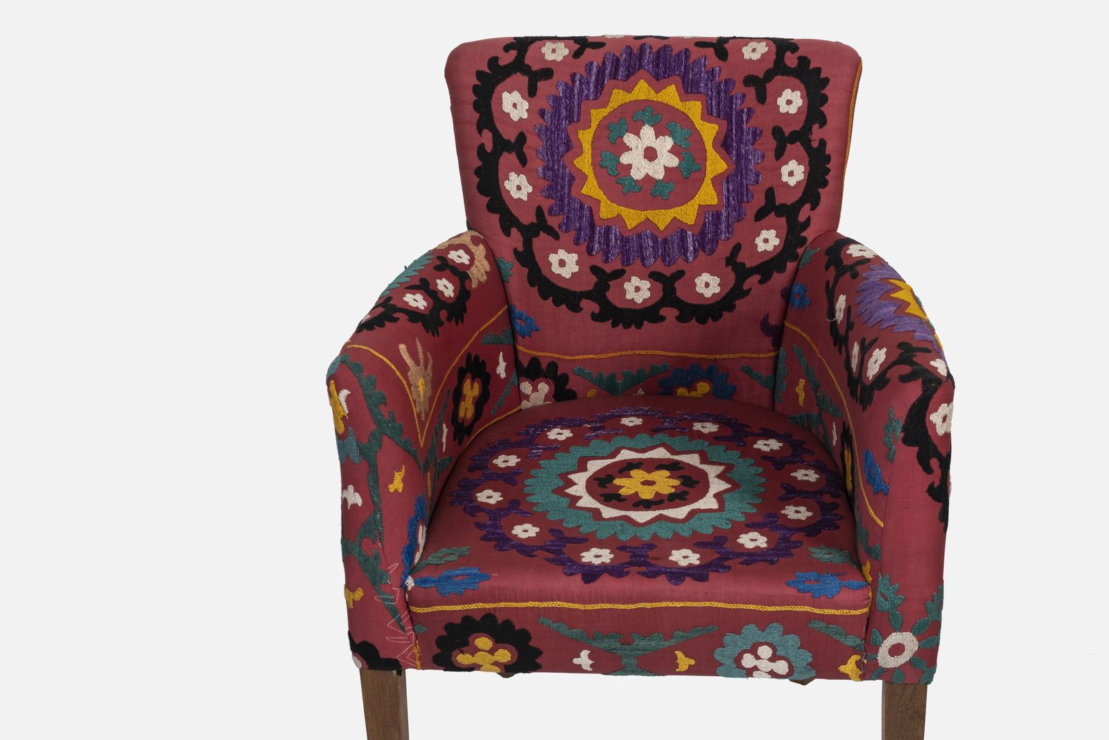 9074.0 Set Of 6 Suzani Chair Traditional Bergere photo