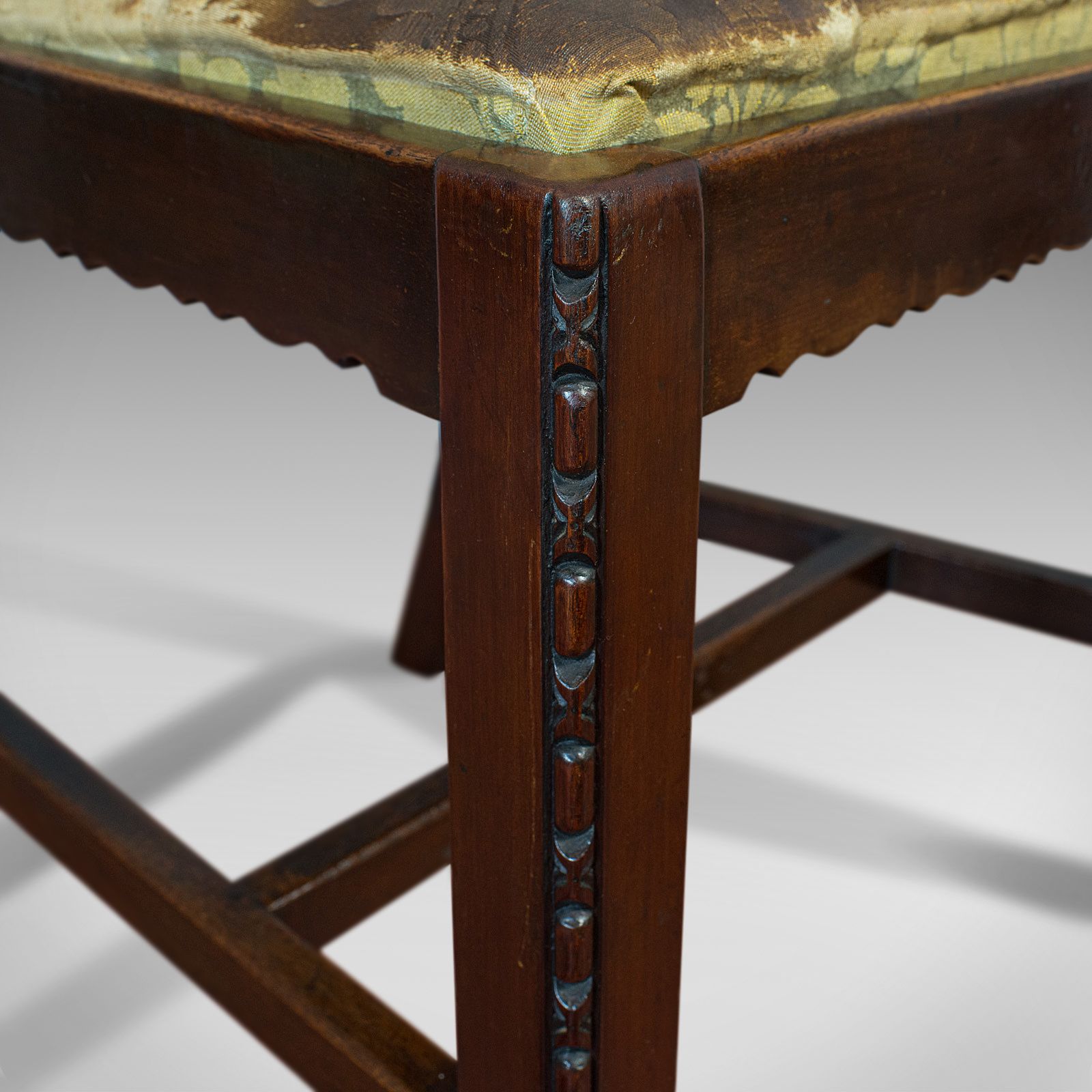 1895.0 Set Of 4, Antique Ladder Back Chairs, Irish, Mahogany, Dining Seat, Victorian photo