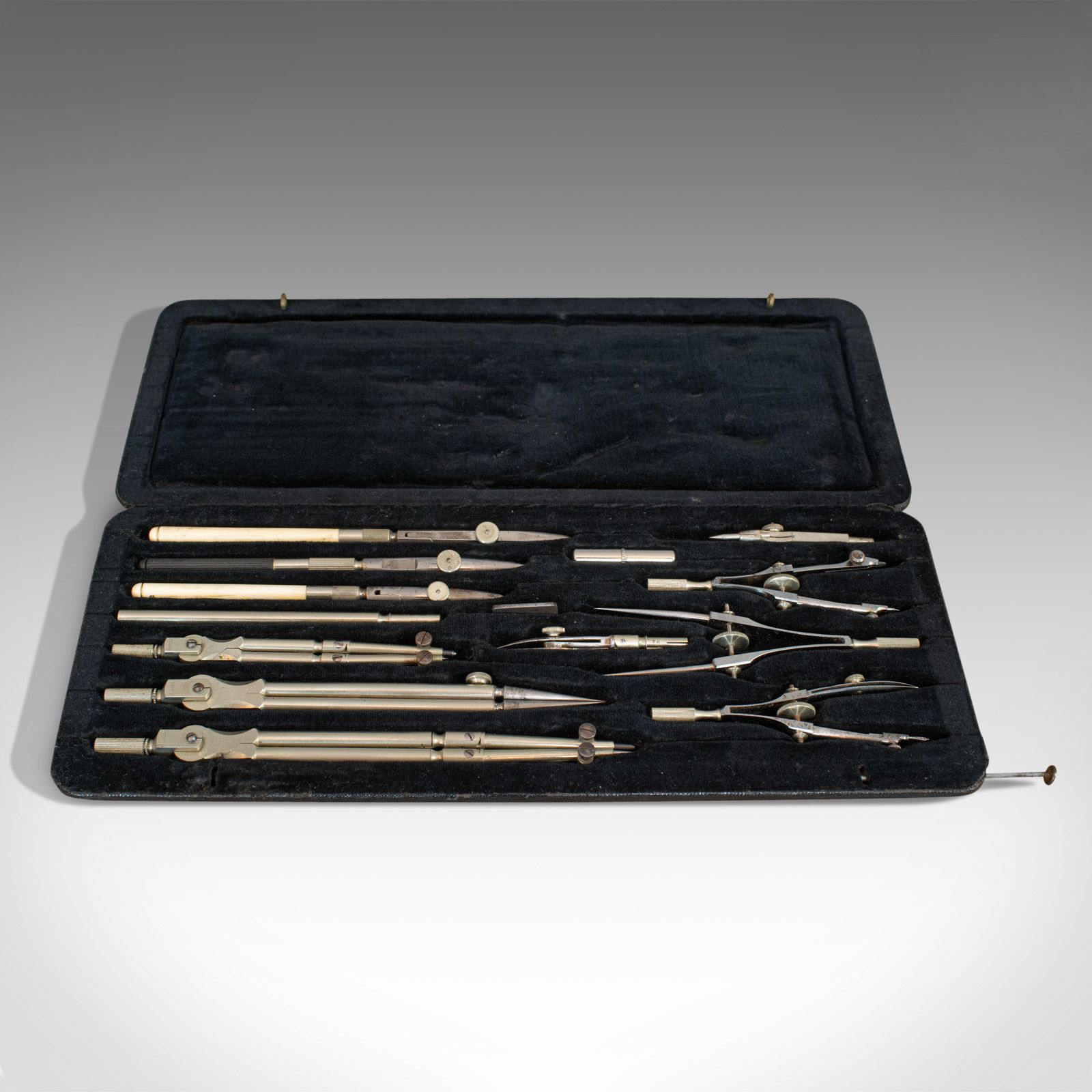Antique Technical Drawing Set, German, Cartographer's Instruments, Riefler, 1920 photo furniture