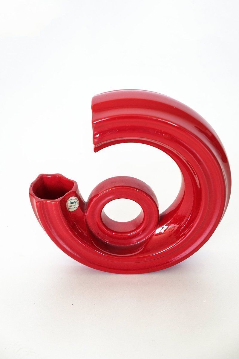 Sculptural Italian Ceramic Vase From Susy Nove Bassano, Italy