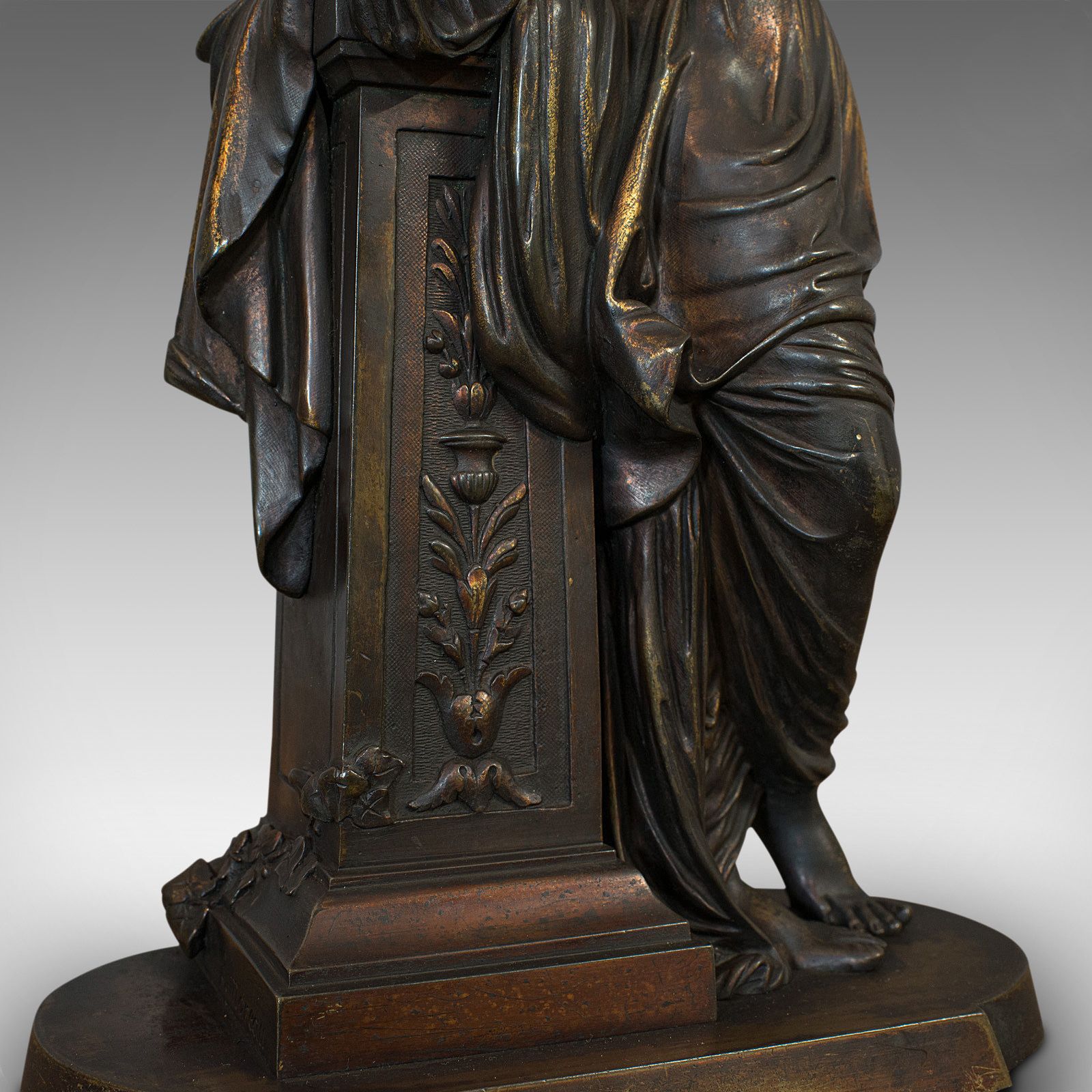 Home Decor Antique Bronze Figure, French, Female, Art Nouveau, After Moreau, Circa 1920 photo