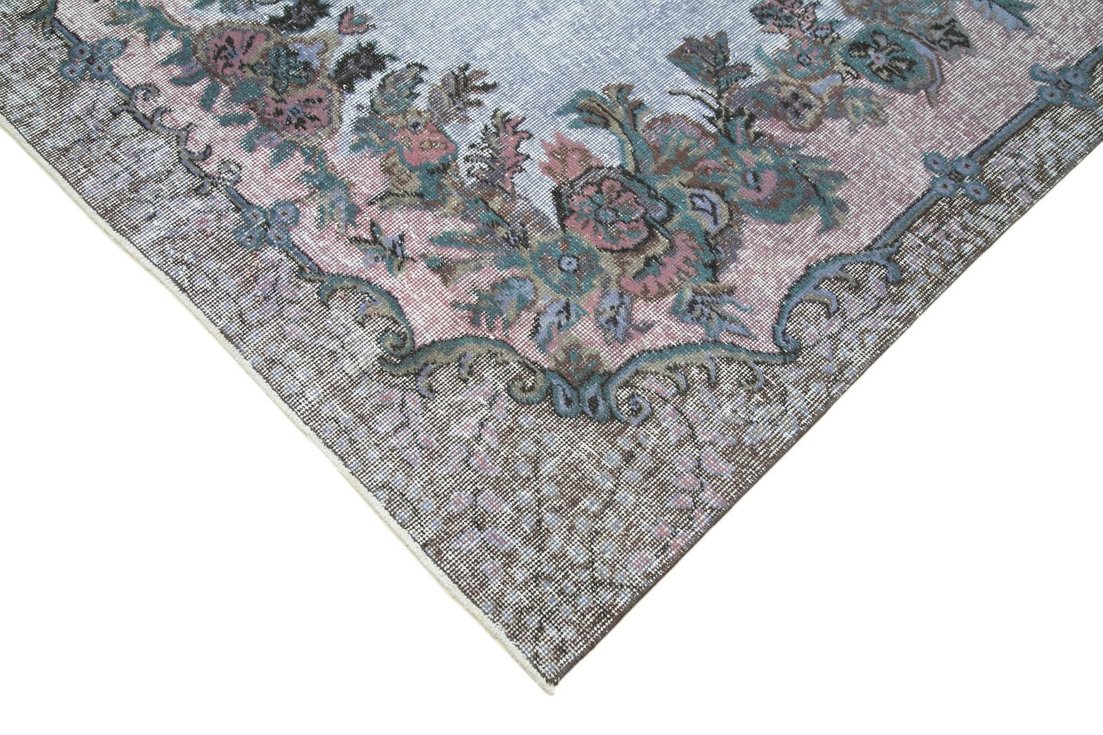 Handmade Traditional Grey Overdyed Rug photo Textiles