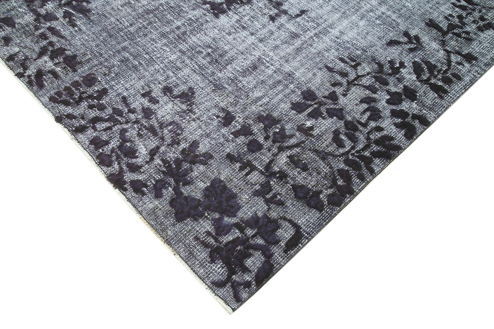 Handmade Antique Grey Overdyed Rug photo Textiles