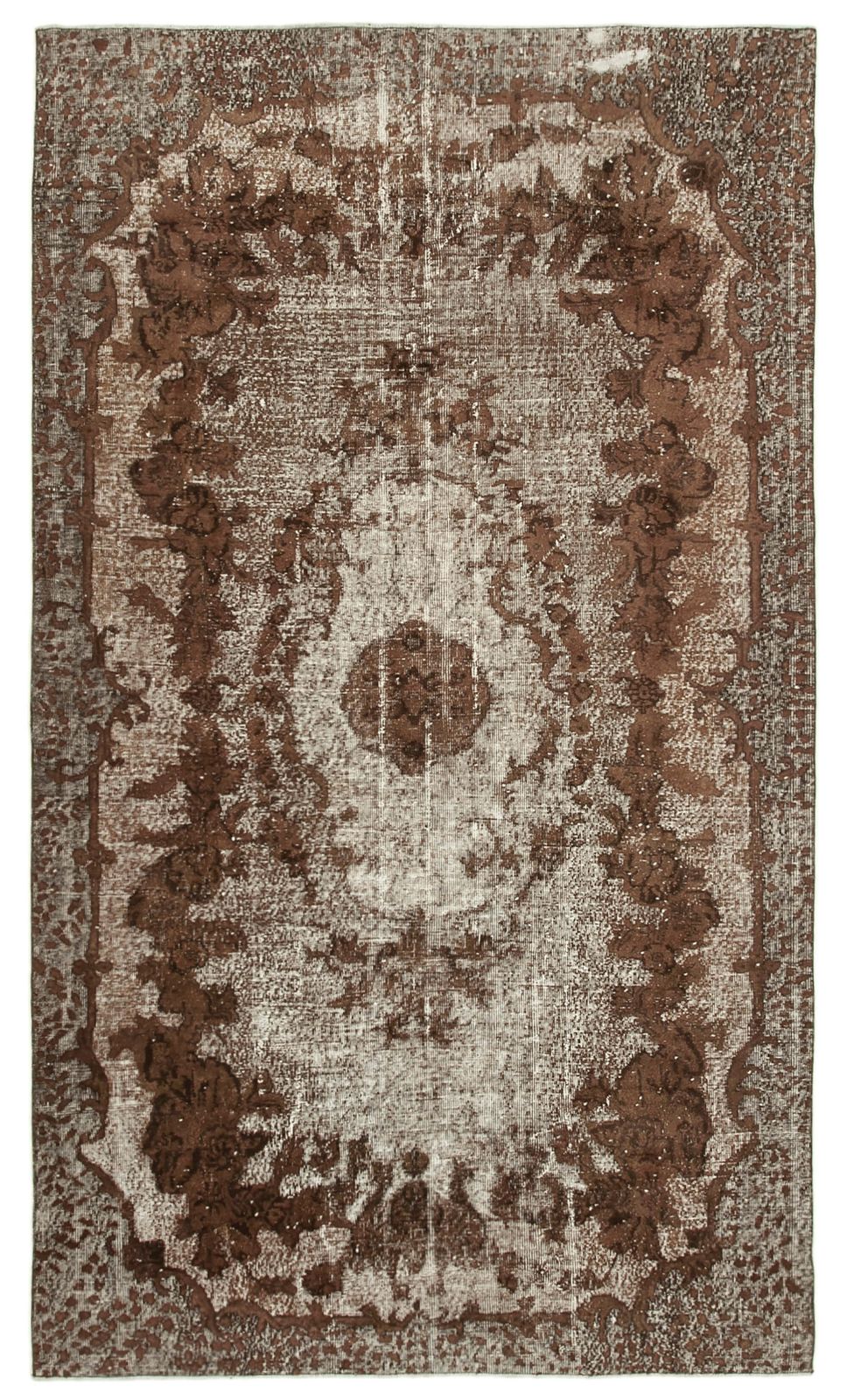 Handmade Traditional Brown Overdyed Rug