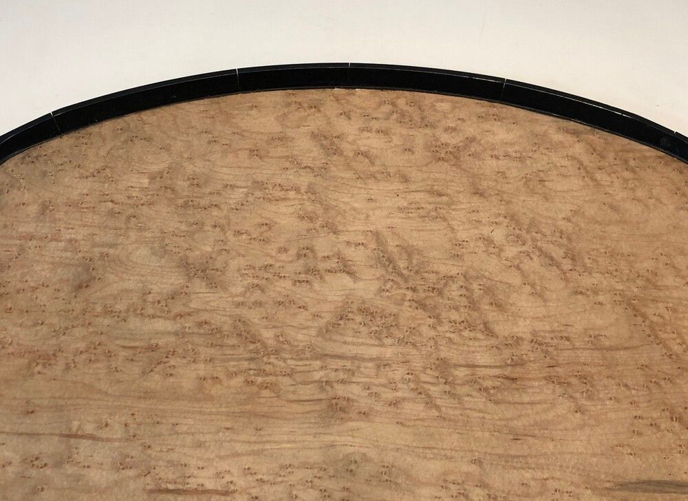 Art Deco Sycamore, Ebonised Wood And Chrome Tray photo vinterior