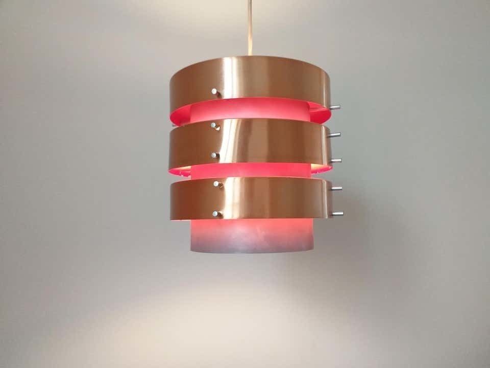 Lighting Mid Century Pendant In Style Of Jo Hammerborg, Denmark, 1970s photo
