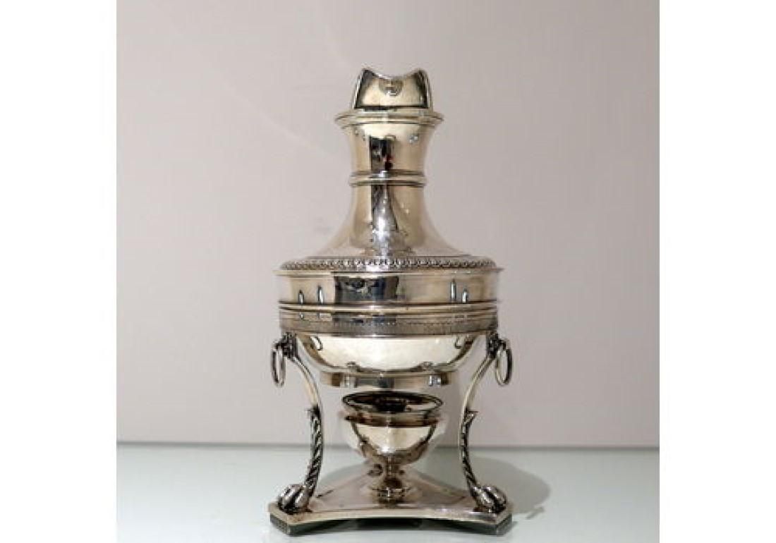 Early 19th Century Antique George III Sterling Silver Biggin On Stand London 1807 John Emes photo furniture