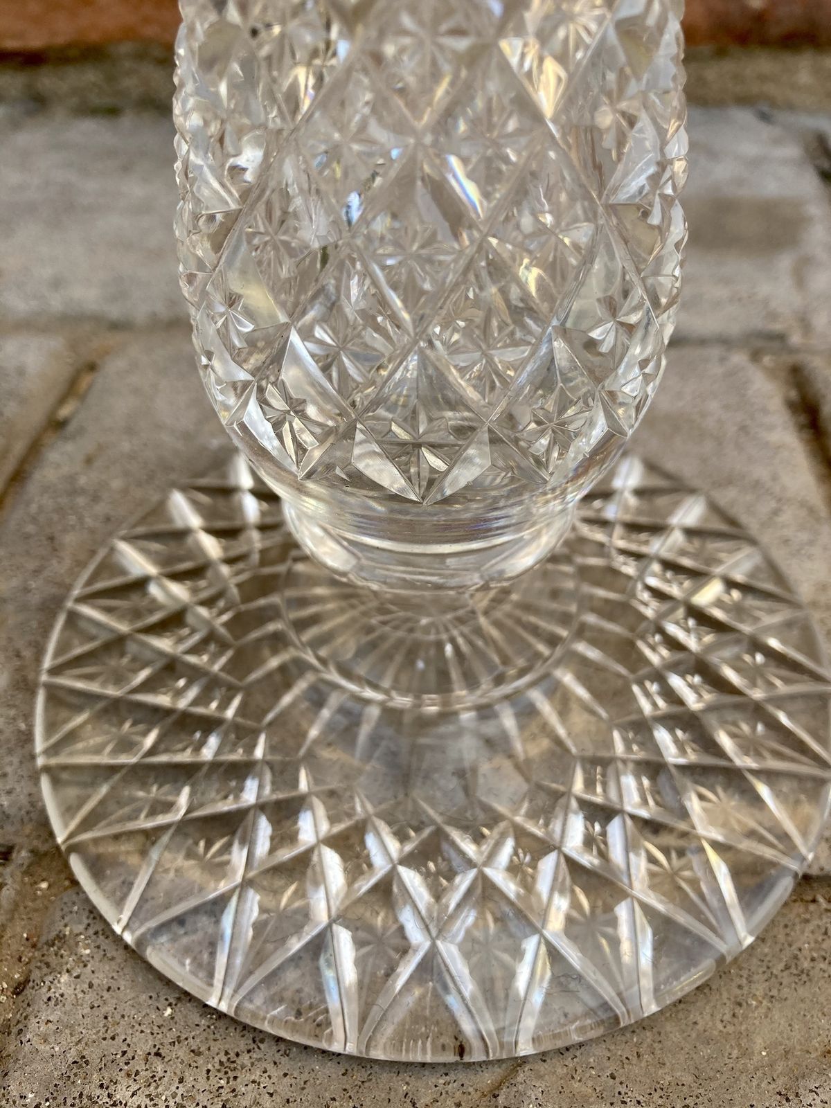 Home Decor Late XIX Pair Of Victorian Cut Glass Candle Holders In Brass From Cricklite Clarke Trade photo