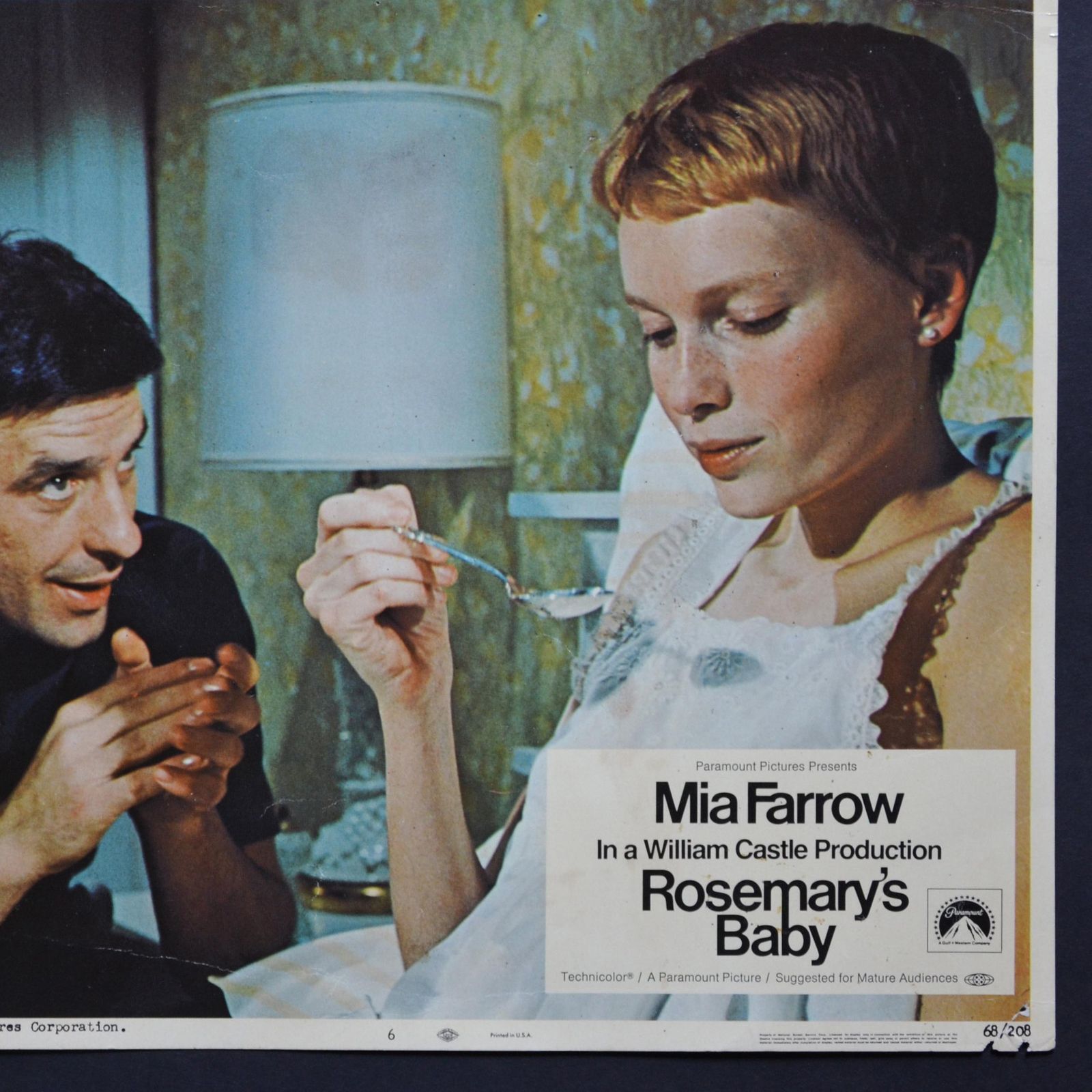 Rosemary’s Baby V Intage American Lobby Card Of The Mo V Ie, USA 1968. photo Art