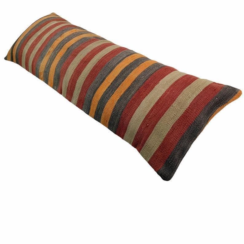 Einzigartige Kelim Kissen, Turkish Kilim Pillow, 16'×48' Pillow Cover, Sofa Pillow, Outdoor Pillow, Kilim Kissenhülle photo furniture