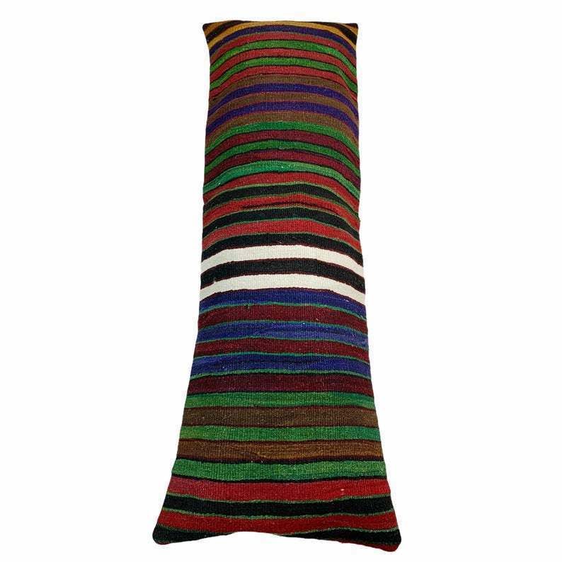 Kilim Kussenhoes, Oversized Kussenhoes, Lange Bolster Kilim Kussenhoes, King Size Kussensloop, Lange Kussens Voor Op Bed photo furniture