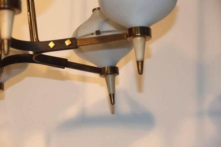 photo for sale Stilnovo Design Mid Century Chandelier, Italian, 1950s