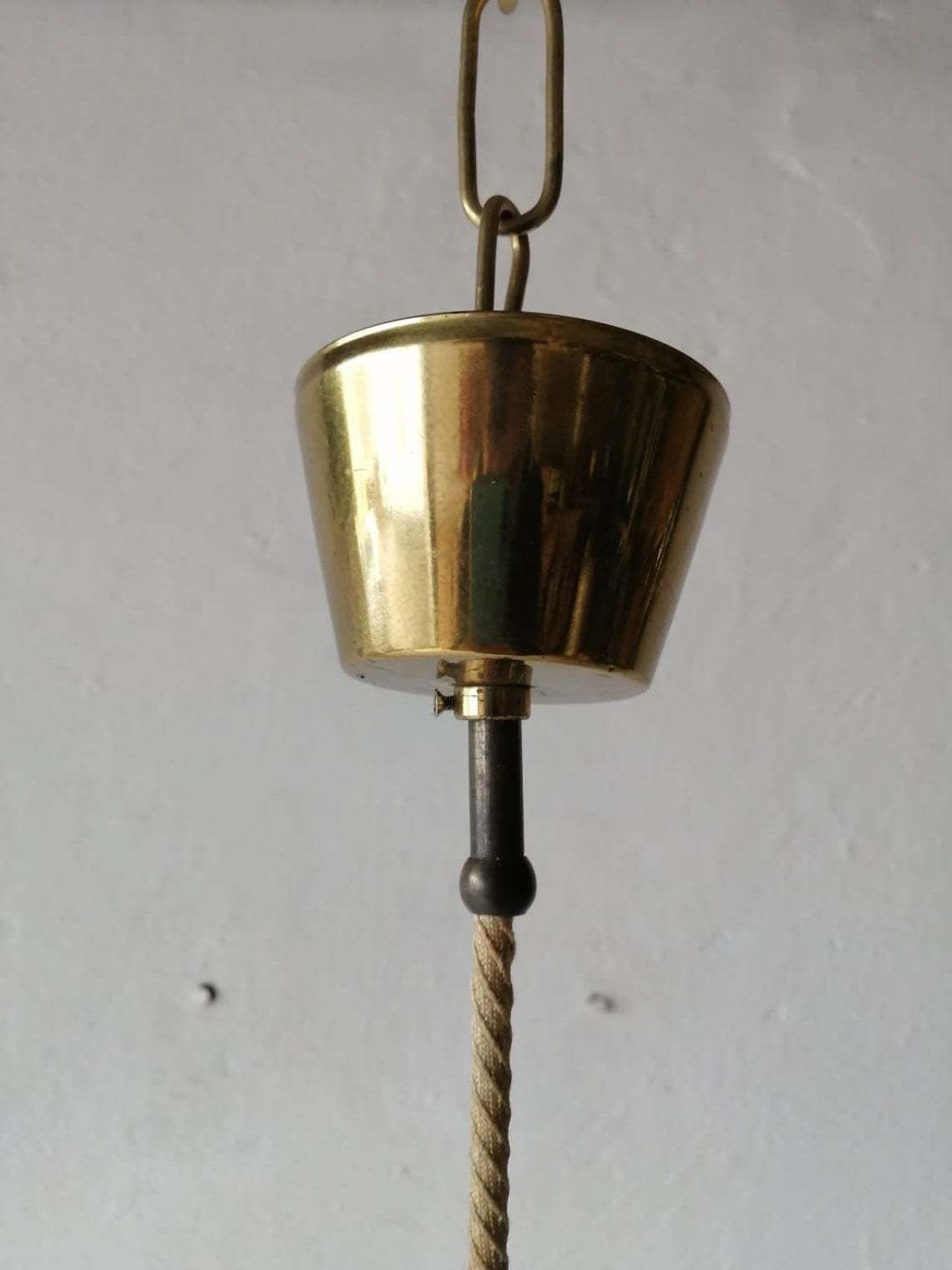 Gorgeous Brass Body & Plexiglass Beads Luxurious 3 Layer Chandelier By Emil Stejnar For Rupert Nikoll   1950s Austria photo vintage