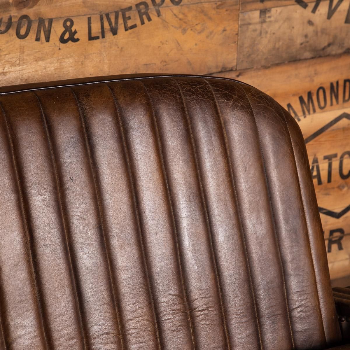 photo buy 20th Century Art Deco Pair Of Leather Tub Chairs And Sofa, Circa 1920
