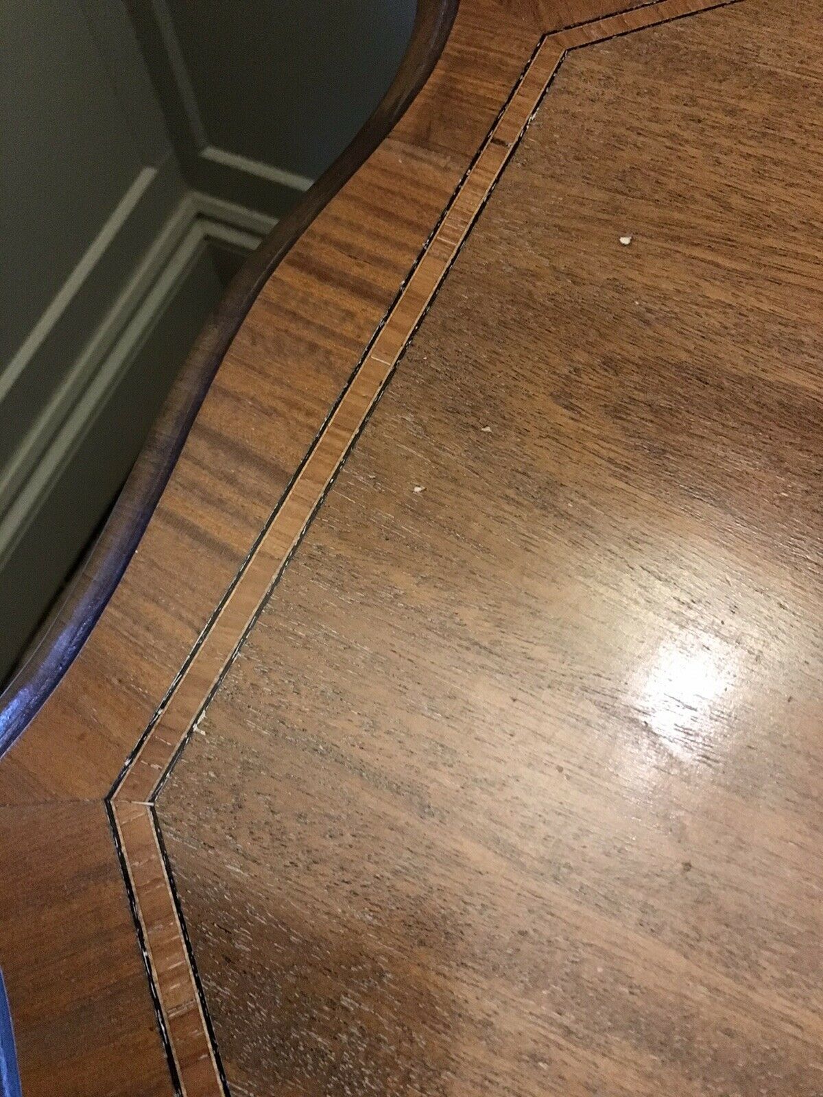 Antique Edwardian Marquetry Occasional Hall Side Lamp Table photo Furniture