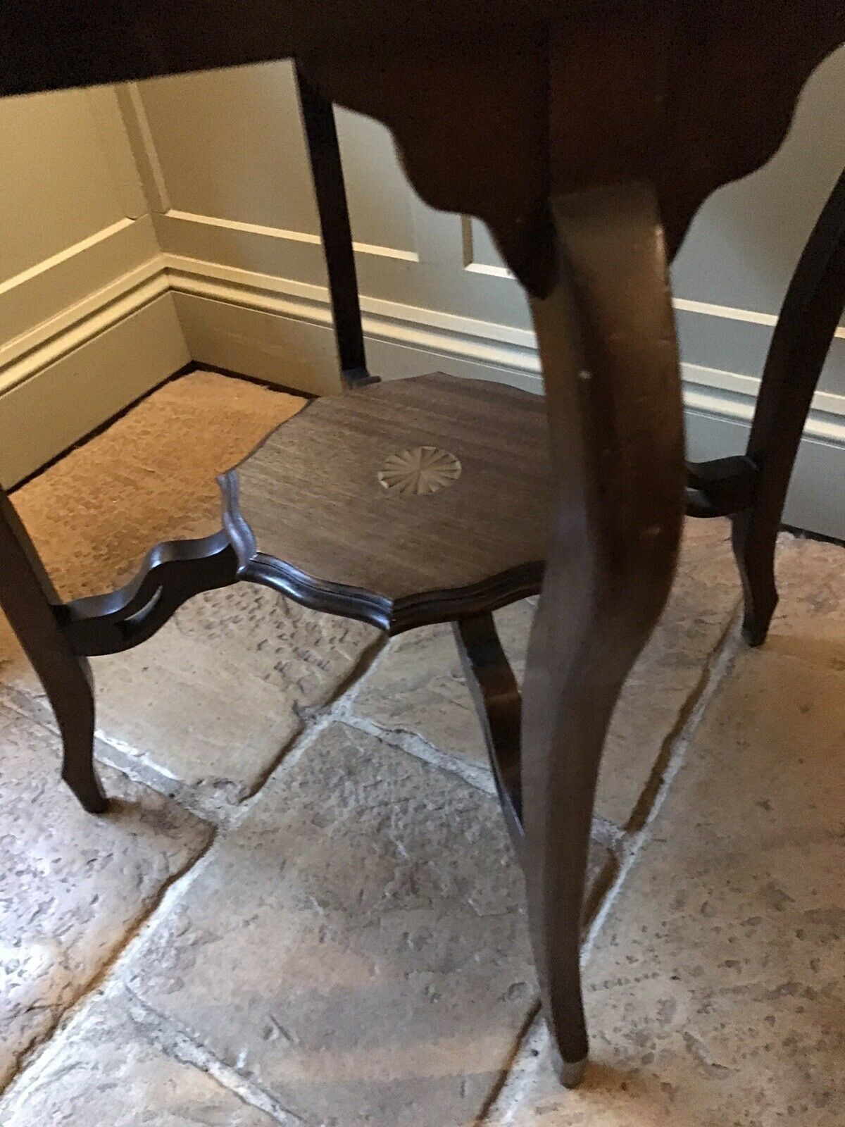 Antique Edwardian Marquetry Occasional Hall Side Lamp Table photo 475.0