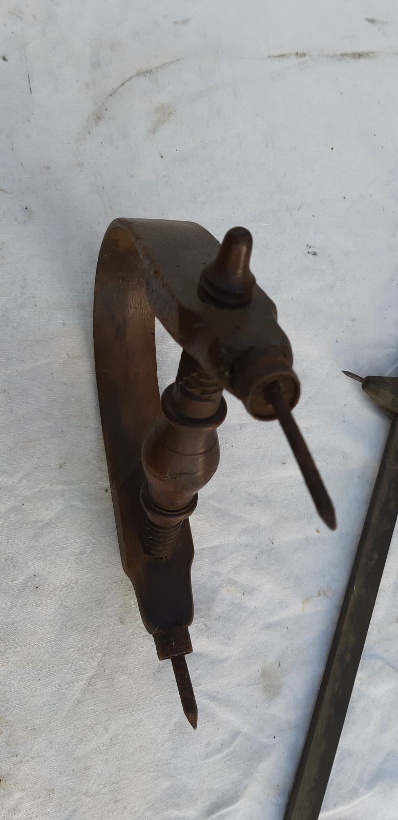 2 Old Wooden Carpentry Compass photo vinterior