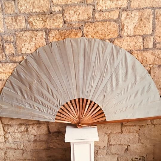 Bamboo And Canvas Fan photo for sale