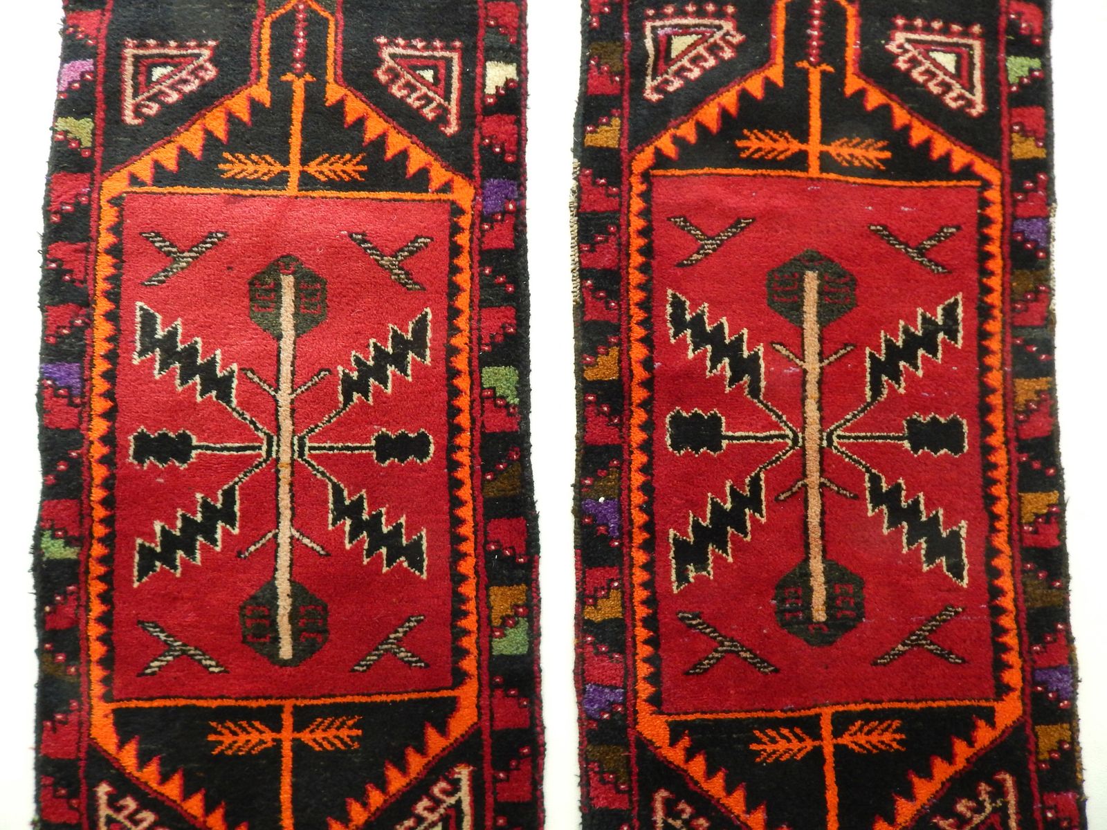 1980s Petite Turkish Hand Knotted Wool Rugs A Pair 51 X 108 Cm photo buy