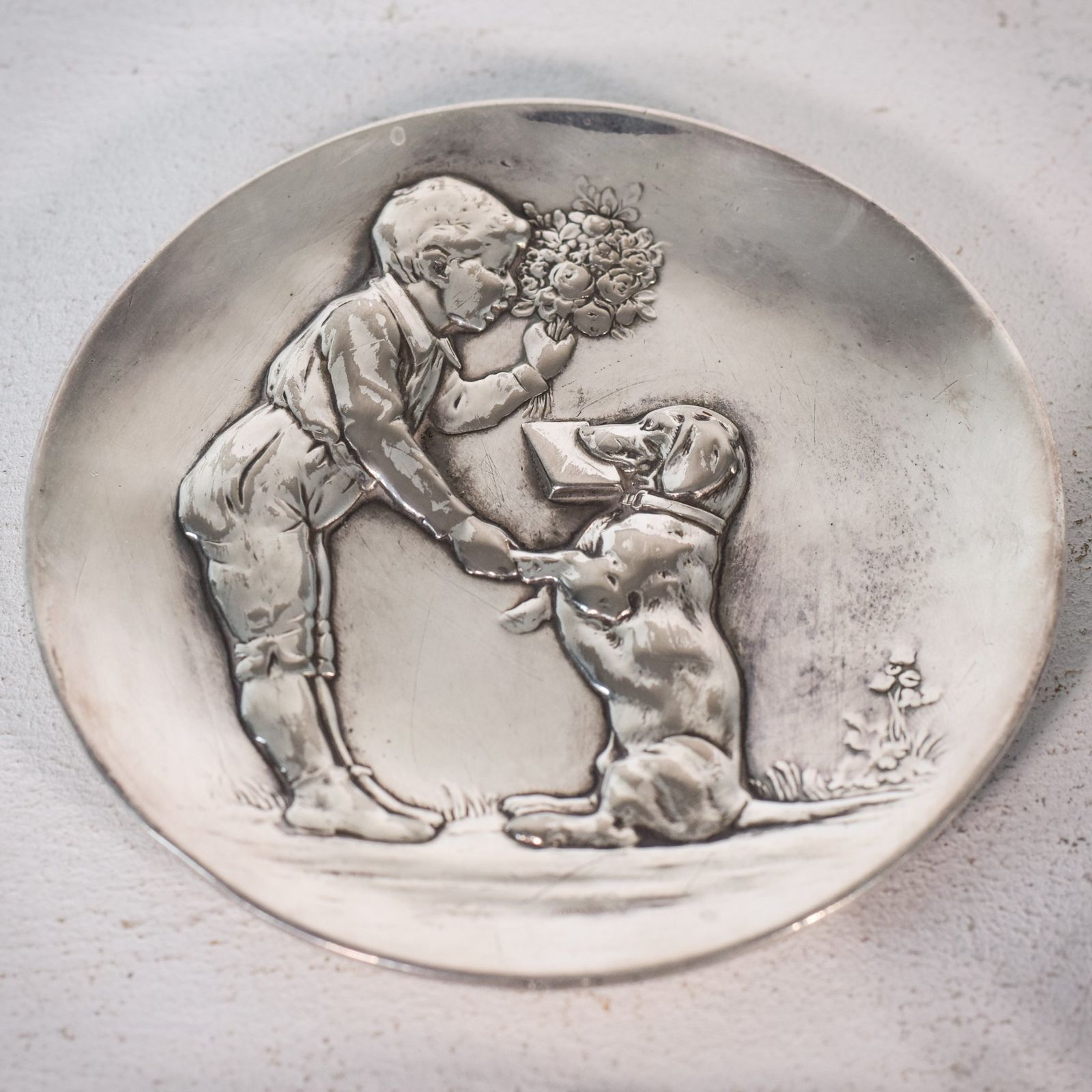 Woonaccessoires Drie Art Nouveau Tinnen Schalen photo