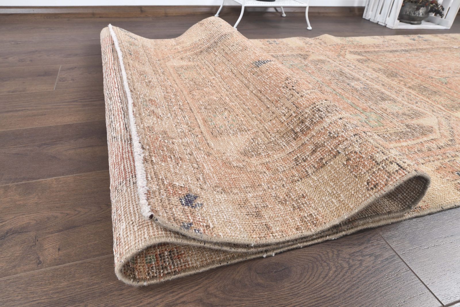 Turkish Oushak Runner, Handmade Wool Carpet, Geometric Hallway Rug, Farmhouse Decor, Turkey Anatolian Rugs, Boho photo buy