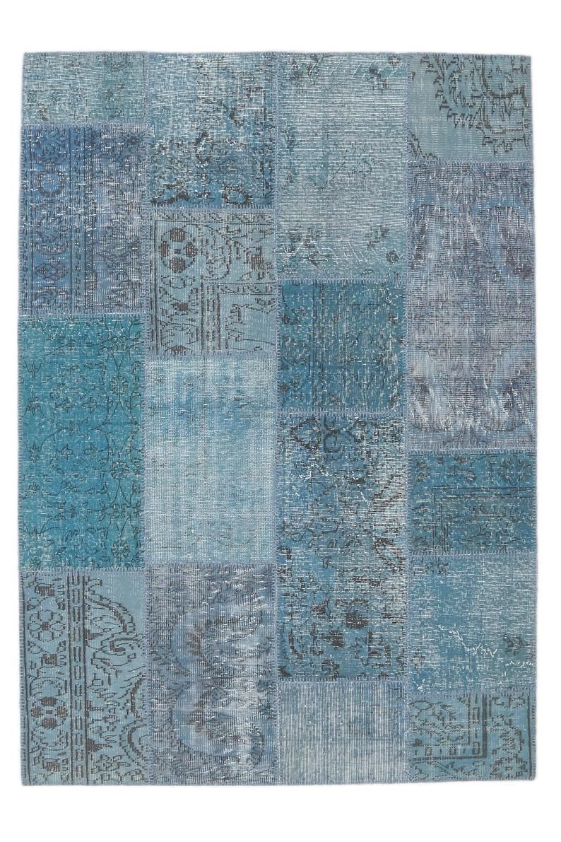 Patchwork Turkish Vintage Rug, Oushak Handmade Wool Rug, Blue Custom Rugs, Farmhouse Decor, One Of A Kind, Anatolia photo furniture