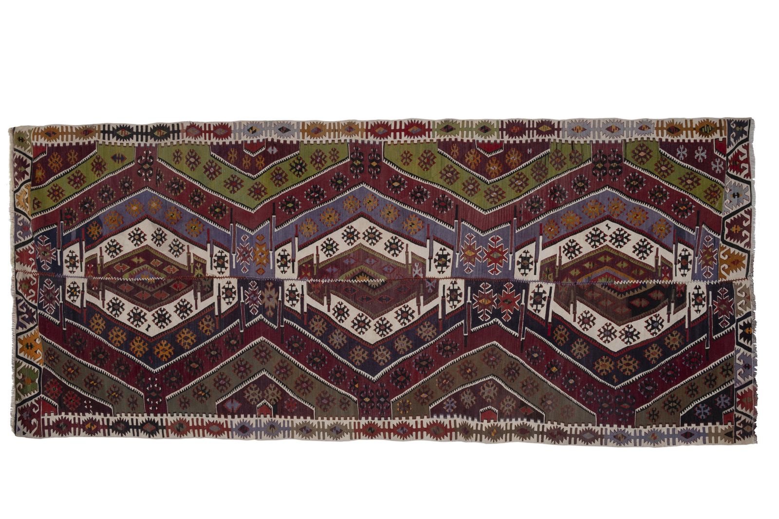 Vintage Turkish Kayseri Kilim Rug 173 X 403 Cm photo furniture