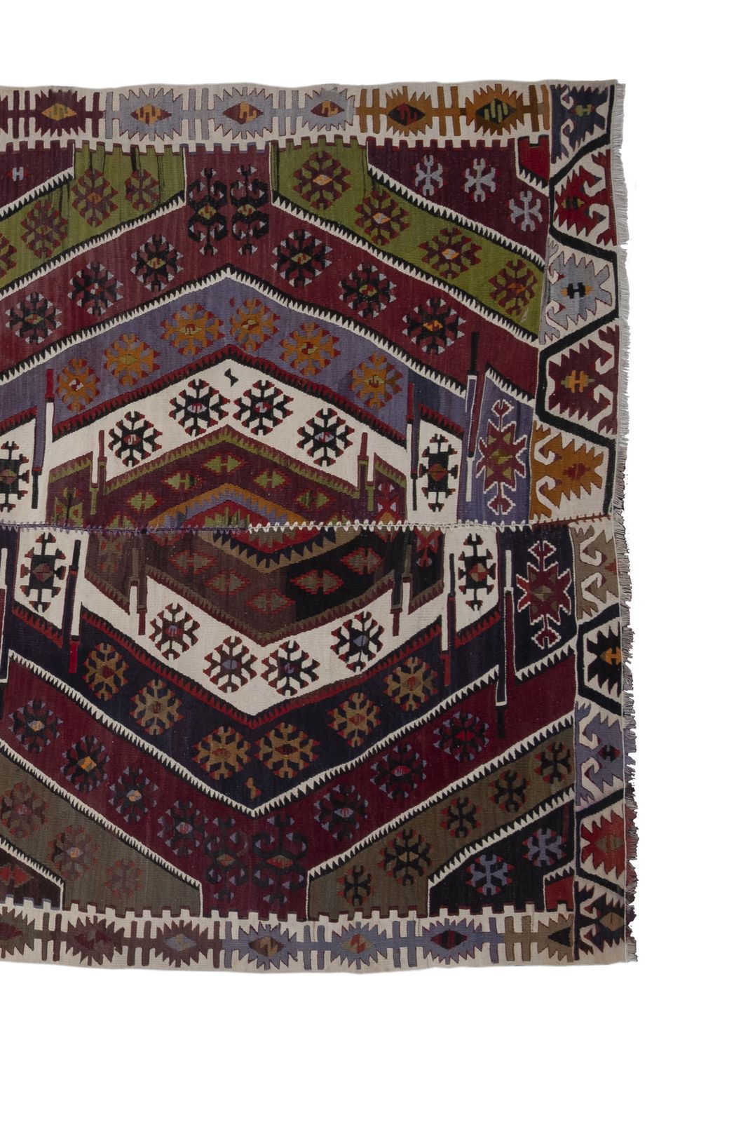 Vintage Turkish Kayseri Kilim Rug 173 X 403 Cm photo vintage