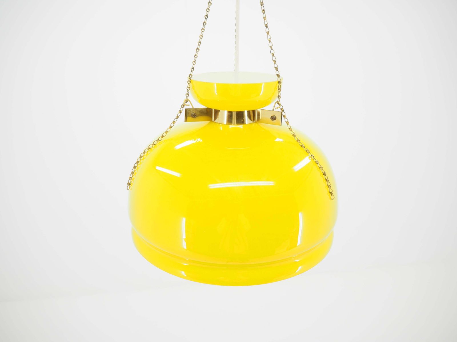 Midcentury Glass Chandelier In Style Of Harvey Guzzini, 1960s photo vintage