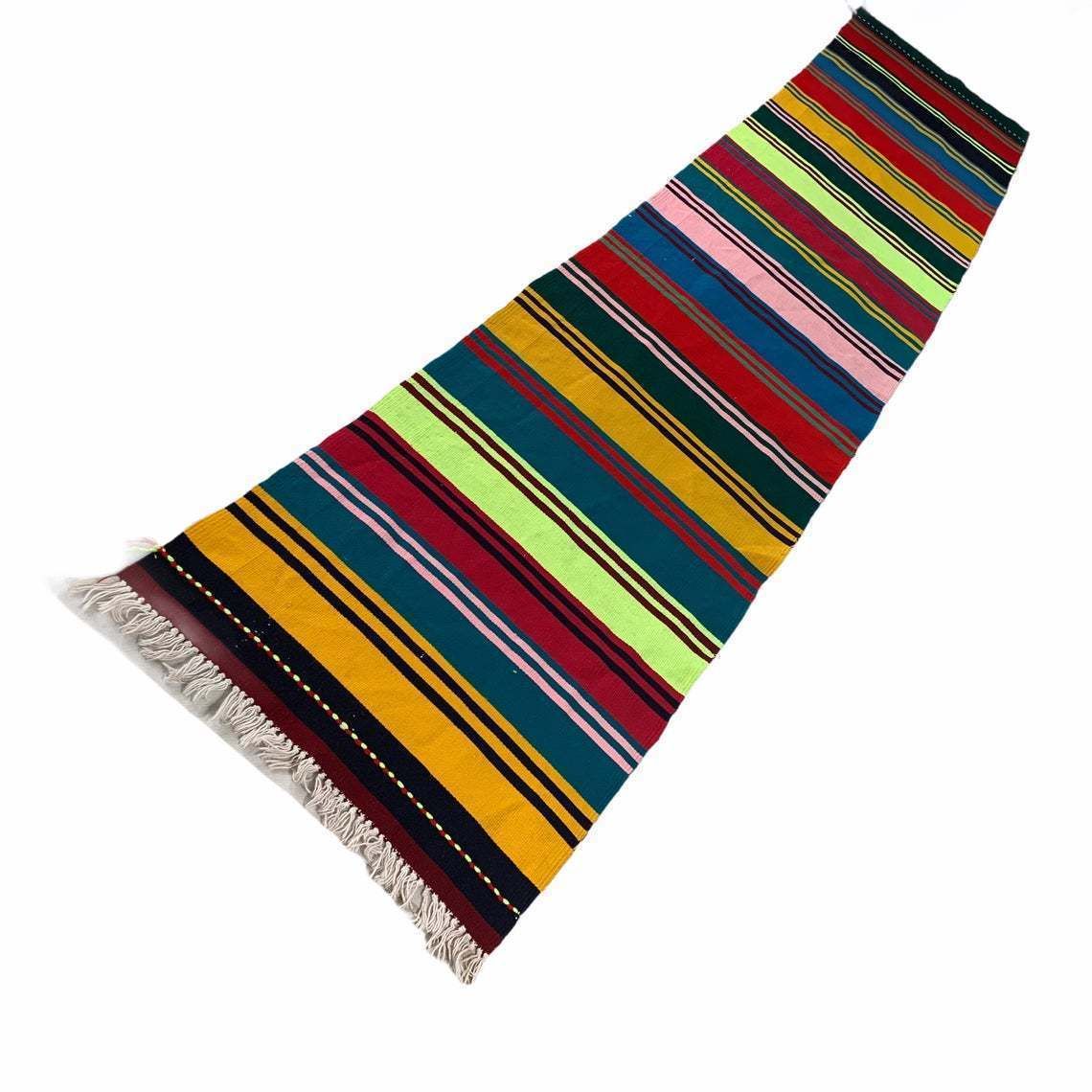 Traditional Turkish Kilim Rug Runner , Vintage Turkish Wool Country Home Kelim Runner 290 X 61 Cm photo Textiles