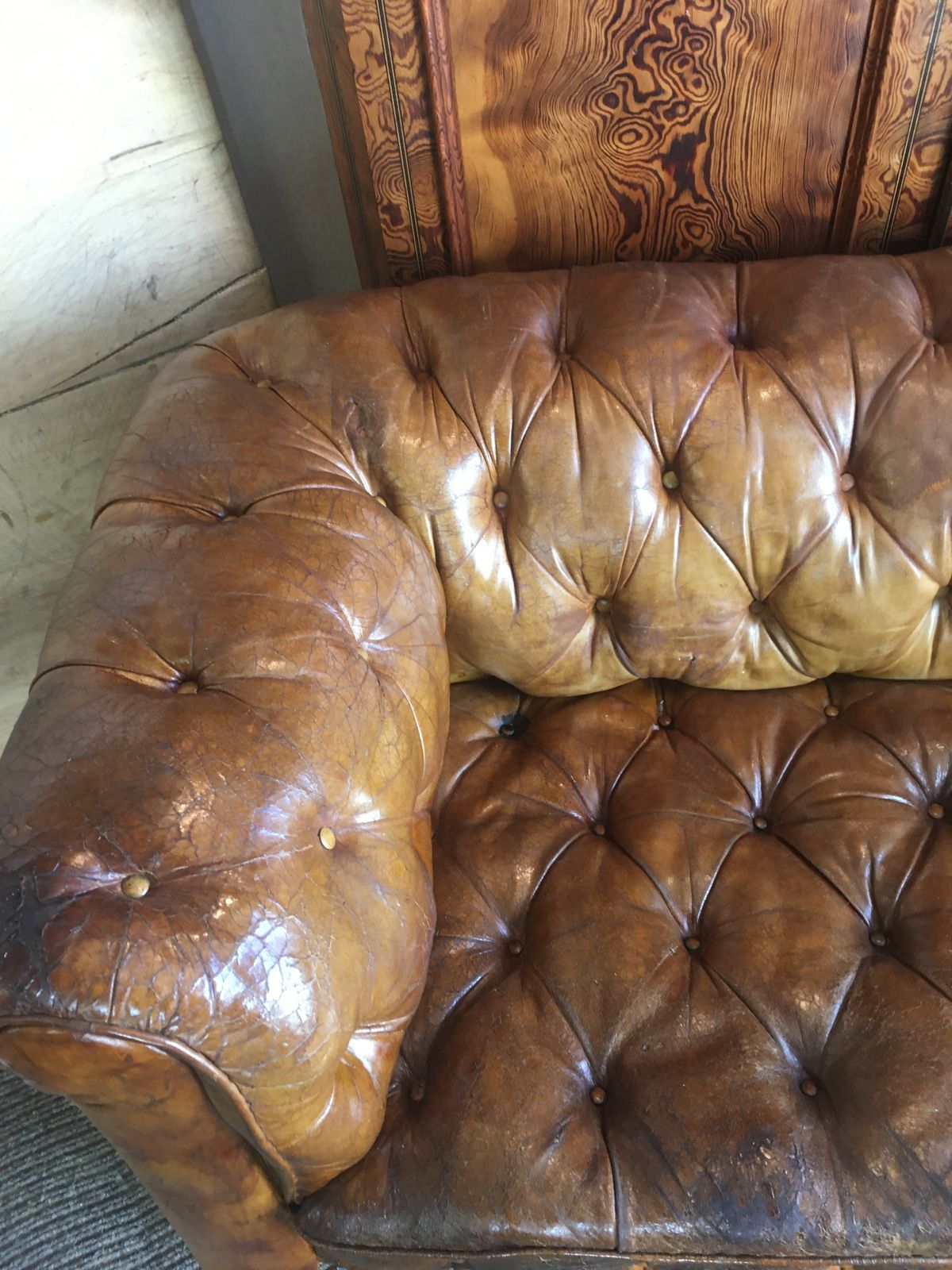 Victorian Leather  Chesterfield Sofa photo Furniture