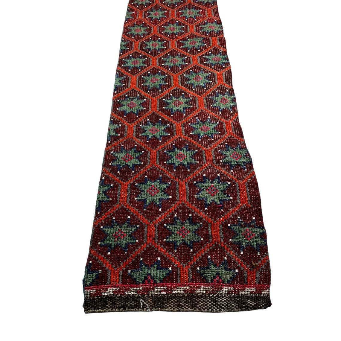 Traditional Turkish Kilim Rug Runner Shabby Vintage Wool Country Home Kelim Runner 280 X 55cm photo 445.0