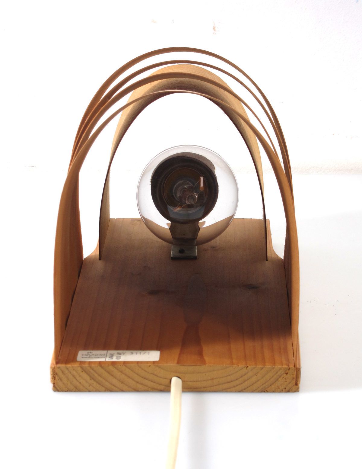 Verlichting Hans Agne Jakobsson Houten Wandlamp Uit De Jaren Vijftig photo