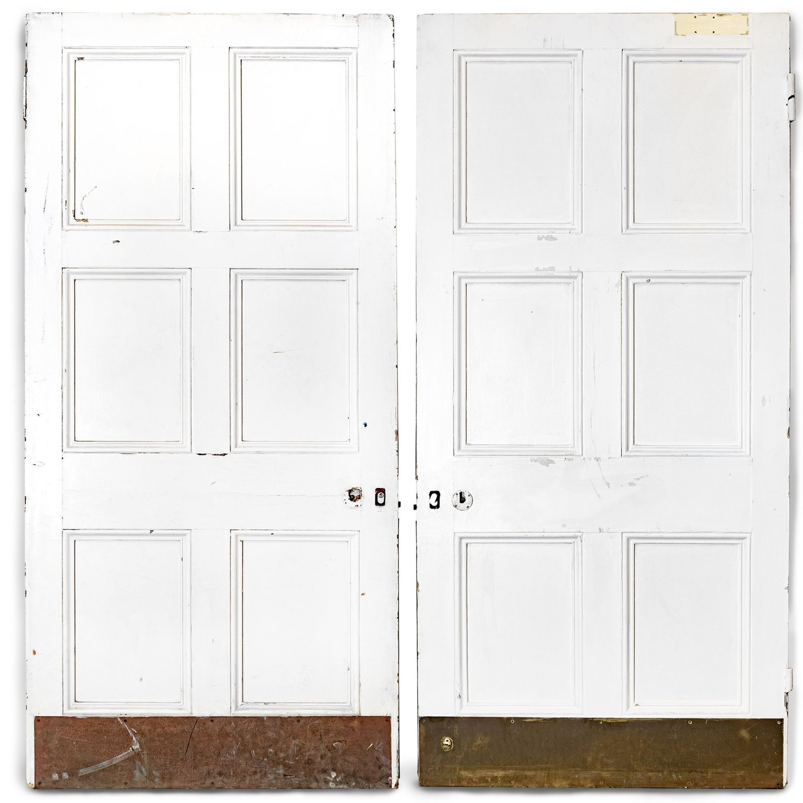 Large Georgian Style Solid Pine Panelled Door   225.5cm X 104.5cm