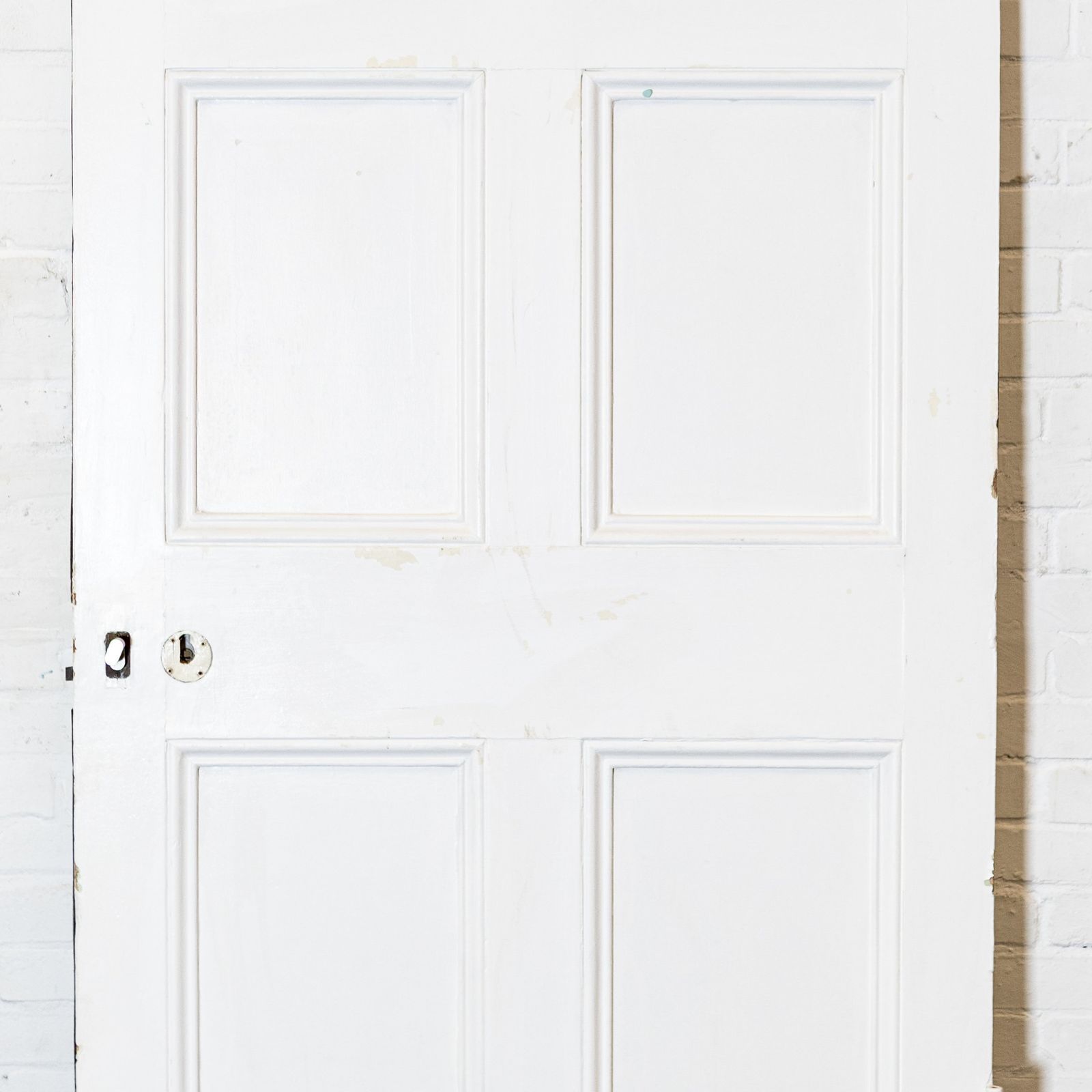 Large Georgian Style Solid Pine Panelled Door   225.5cm X 104.5cm photo for sale