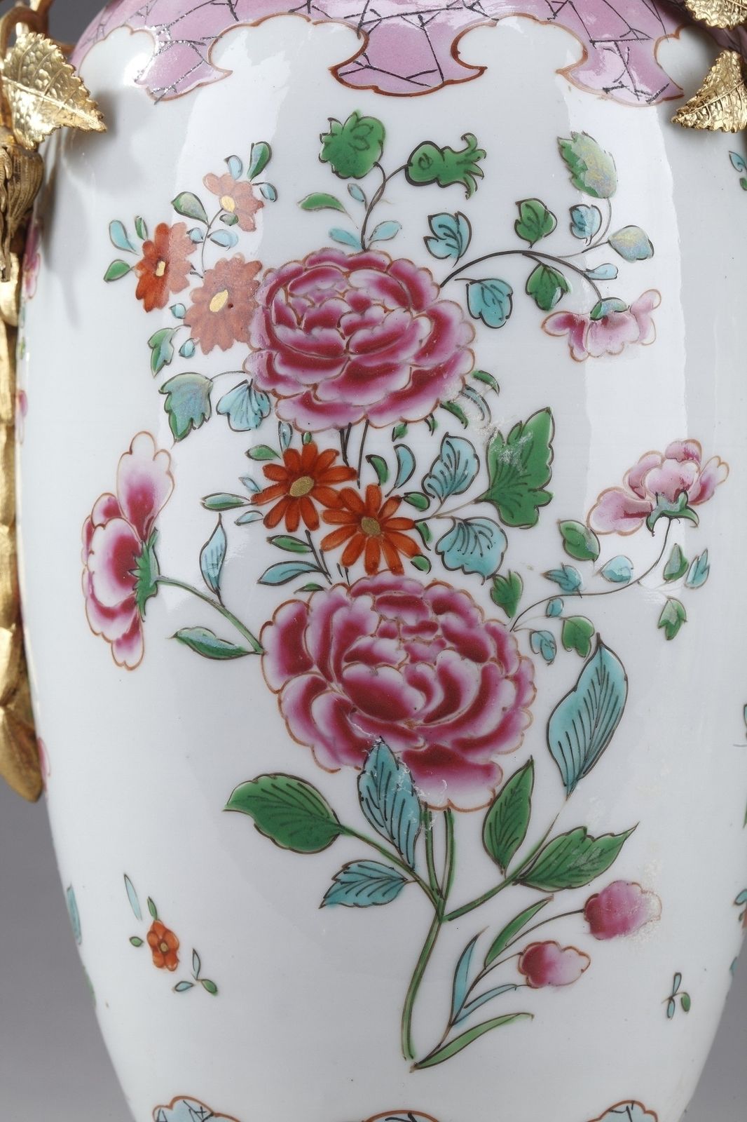 Vases Mounted As Lamps In "Famille Rose" Porcelain Taste photo vinterior