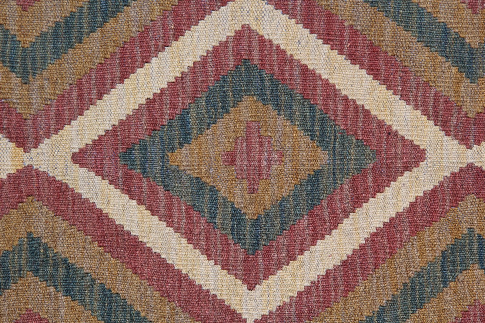 Traditional Handmade Afghan Kilim, Oriental Wool Flat Woven Carpet Runner 97 X 198 Cm photo Textiles